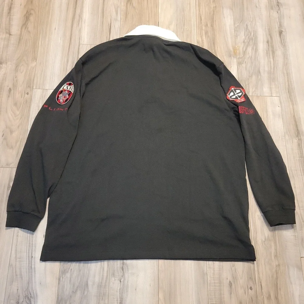 Air Jordan Essentials Rugby Mens XXL Jersey Black Long Sleeve NEW
